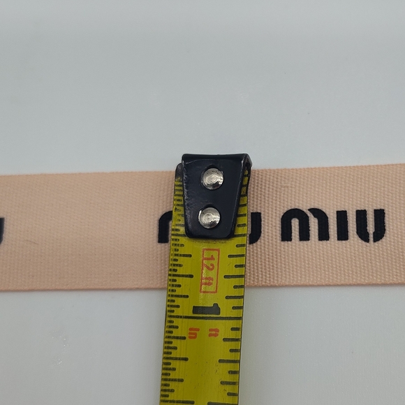 Authentic MIU MIU 2 (Two) Yds Continuous Logo Ribbon 4/5" Nude Blush Wide - Picture 4 of 4
